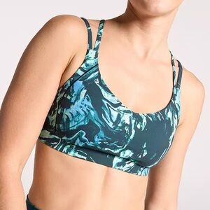 NWT CALIA Women's Inspire Low Support Sports Bra XXL Moss Print Sea Green
